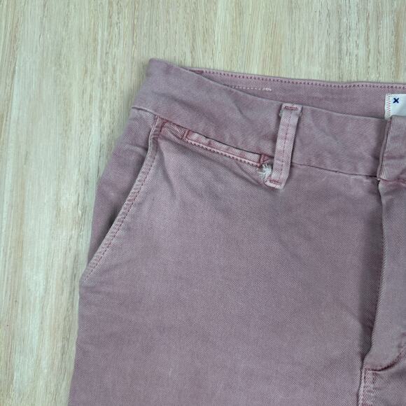 Paige Romy Flat Front Weekend Chino Rose Pink Cropped Trouser Dress Pants 28 - Picture 5 of 15